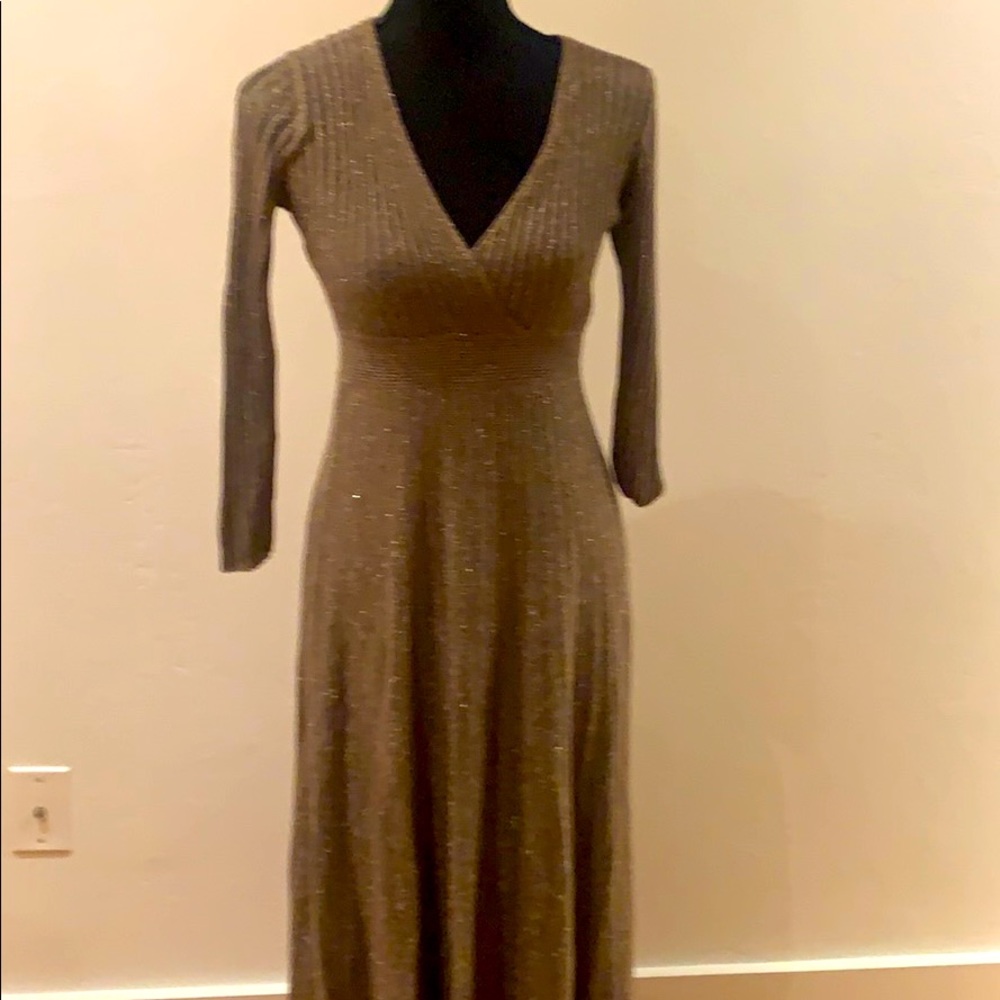 Zara metallic maxi dress